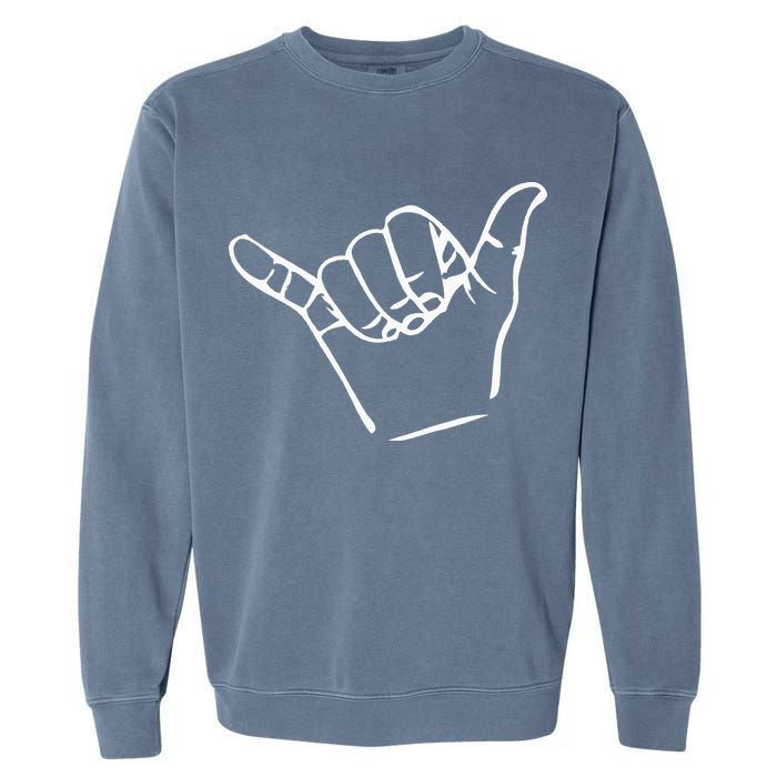 Shaka Sign Good Vibes Retro Hang Loose Garment-Dyed Sweatshirt