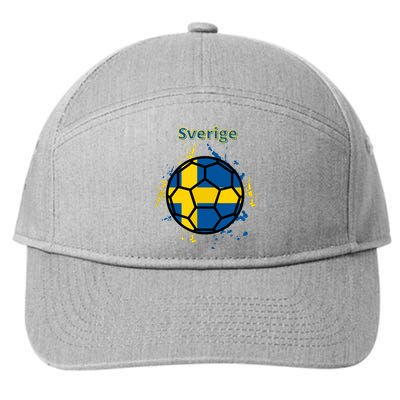 Sverige Soccer Gift Funny 7-Panel Snapback Hat