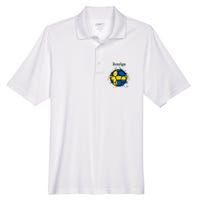 Sverige Soccer Gift Funny Men's Origin Performance Pique Polo