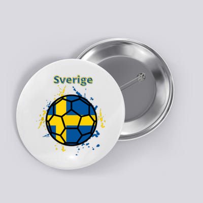 Sverige Soccer Gift Funny Button