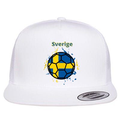 Sverige Soccer Gift Funny Flat Bill Trucker Hat