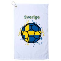 Sverige Soccer Gift Funny Platinum Collection Golf Towel