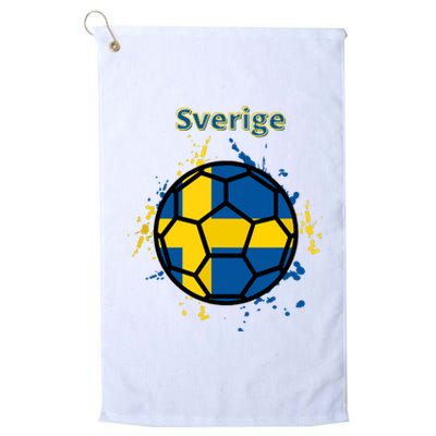 Sverige Soccer Gift Funny Platinum Collection Golf Towel