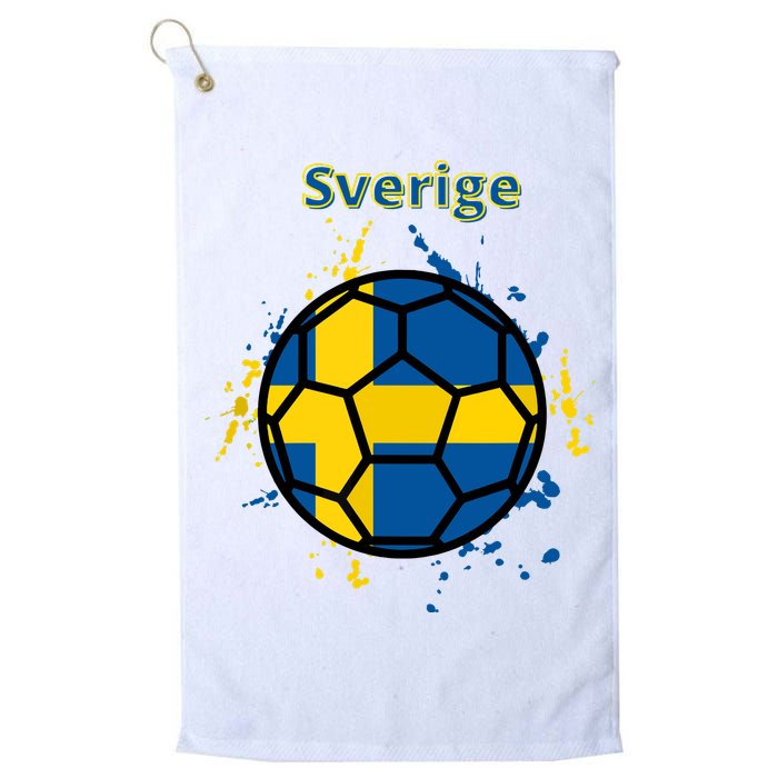 Sverige Soccer Gift Funny Platinum Collection Golf Towel