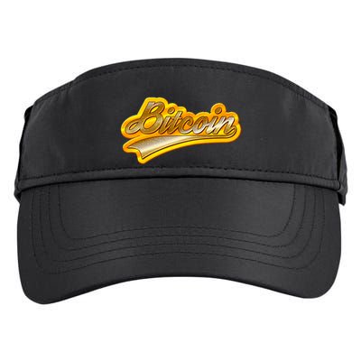 Sporty Style Gold Bitcoin Adult Drive Performance Visor