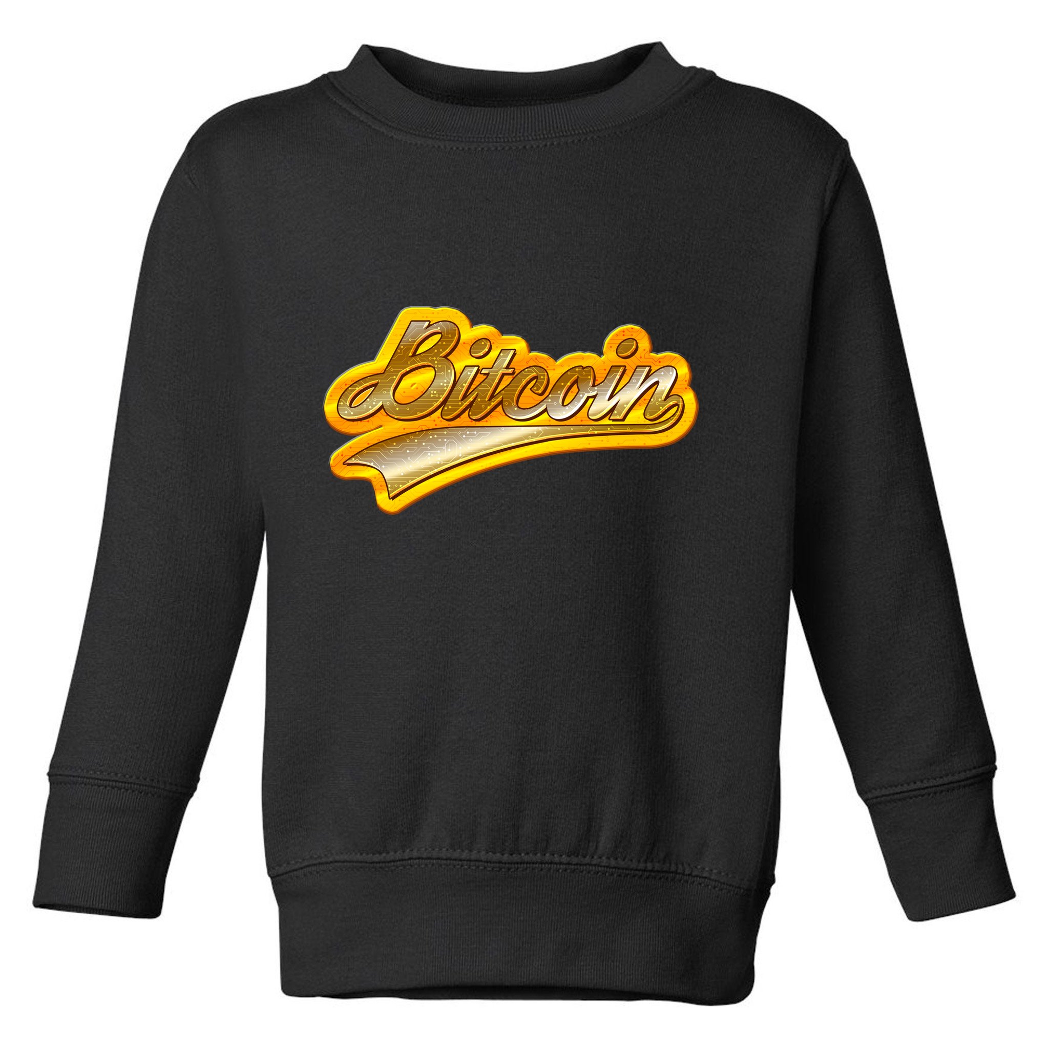 Sporty Style Gold Bitcoin Toddler Sweatshirt