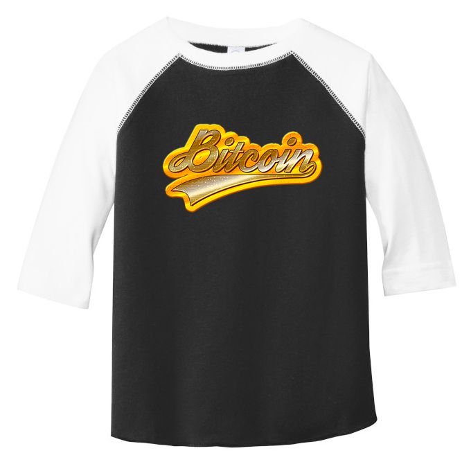 Sporty Style Gold Bitcoin Toddler Fine Jersey T-Shirt