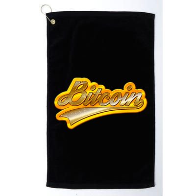 Sporty Style Gold Bitcoin Golf Towel