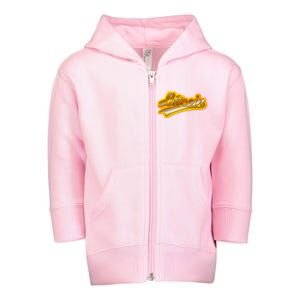 Sporty Style Gold Bitcoin Toddler Zip Fleece Hoodie