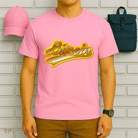 Sporty Style Gold Bitcoin T-Shirt