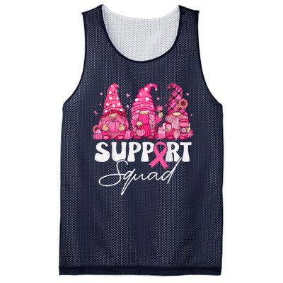 Support Squad Gnome Pink Breast Cancer Awareness Mesh Reversible Basketball Jersey Tank