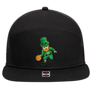 Shenanigans Squad Gnomes Shamrock Happy St Patrick's Day 7 Panel Mesh Trucker Snapback Hat