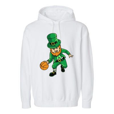 Shenanigans Squad Gnomes Shamrock Happy St Patrick's Day Garment-Dyed Fleece Hoodie