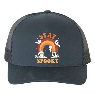 Stay Spooky Ghost Rainbow Groovy Retro Halloween Trick Treat Gift Yupoong Adult 5-Panel Trucker Hat