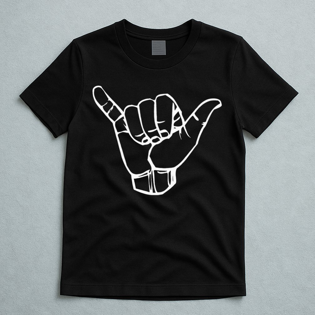 Shaka Sign Good Vibes Hang Loose Aloha Hawaiian Greeting T-Shirt