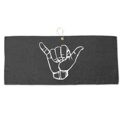 Shaka Sign Good Vibes Hang Loose Aloha Hawaiian Greeting Large Microfiber Waffle Golf Towel