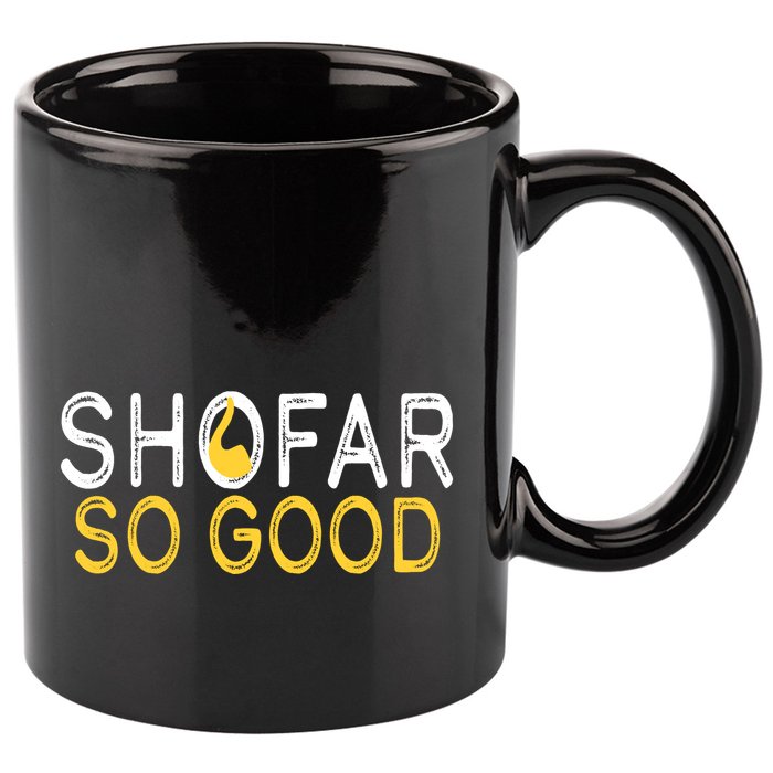 Shofar So Good Jewish New Year Shana Tova Hanukkah 11oz C Handle Ceramic Mug