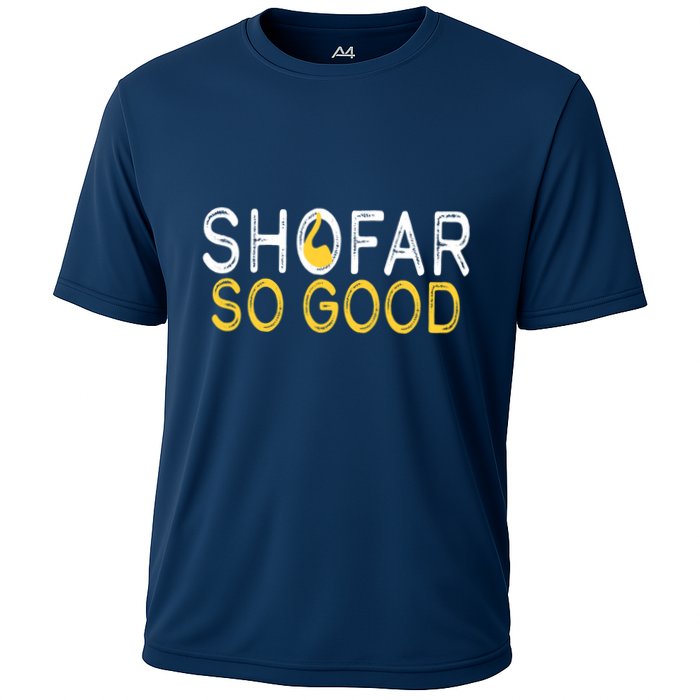 Shofar So Good Jewish New Year Shana Tova Hanukkah Cooling Performance Crew T-Shirt