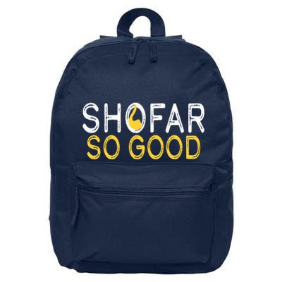 Shofar So Good Jewish New Year Shana Tova Hanukkah 16 in Basic Backpack