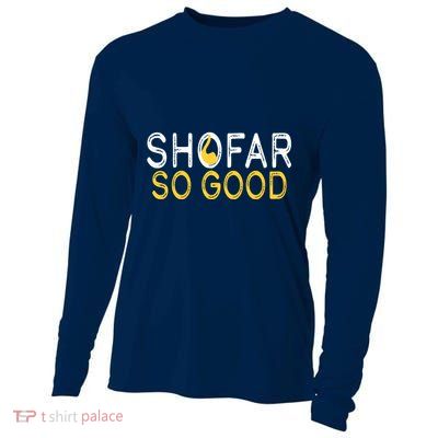 Shofar So Good Jewish New Year Shana Tova Hanukkah Cooling Performance Long Sleeve Crew