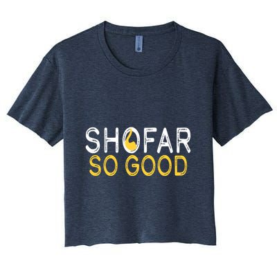 Shofar So Good Jewish New Year Shana Tova Hanukkah Crop Top