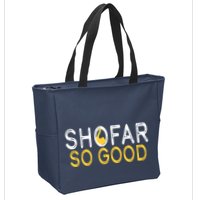 Shofar So Good Jewish New Year Shana Tova Hanukkah Zip Tote Bag