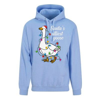 Santa’S Silliest Goose Funny Christmas Family Unisex Surf Hoodie