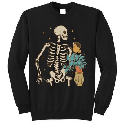 Skeleton Spring Garden Plant Sweatshirt