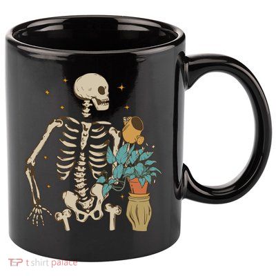 Skeleton Spring Garden Plant 11oz C Handle Ceramic Mug