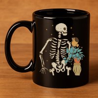 Skeleton Spring Garden Plant 11oz C Handle Ceramic Mug