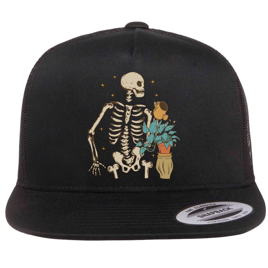Skeleton Spring Garden Plant Flat Bill Trucker Hat