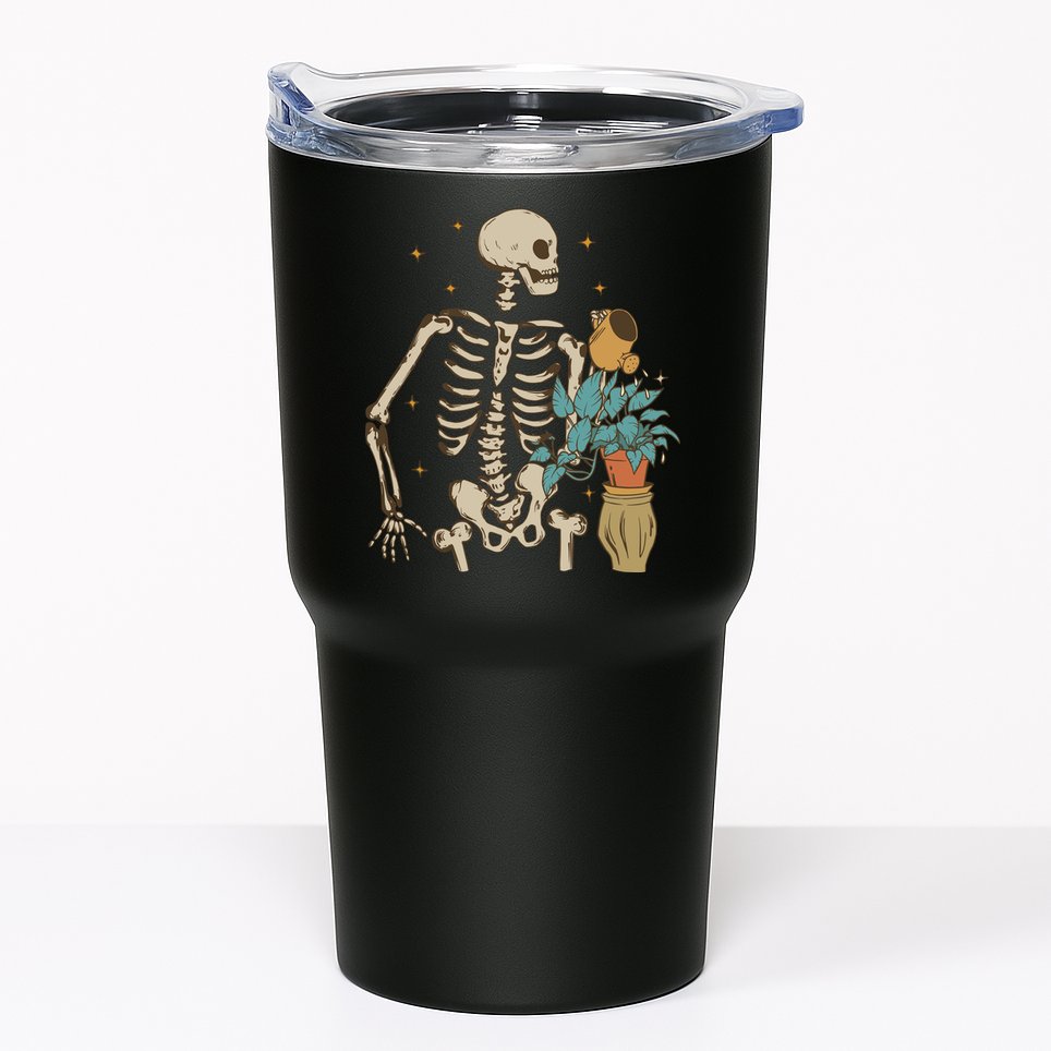 Skeleton Spring Garden Plant Tumbler