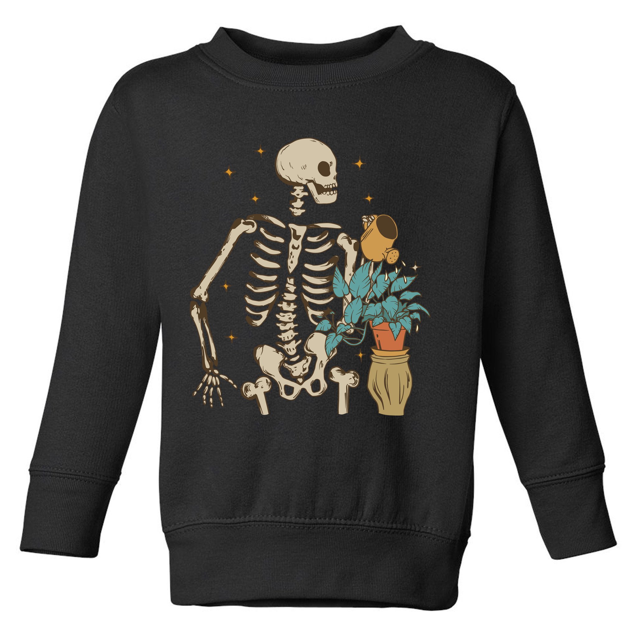 Skeleton Spring Garden Plant Toddler Sweatshirt