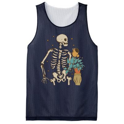 Skeleton Spring Garden Plant Mesh Reversible Basketball Jersey Tank