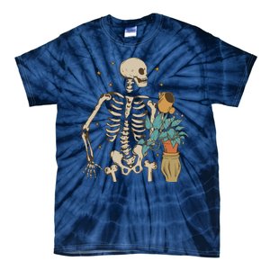 Skeleton Spring Garden Plant Tie-Dye T-Shirt