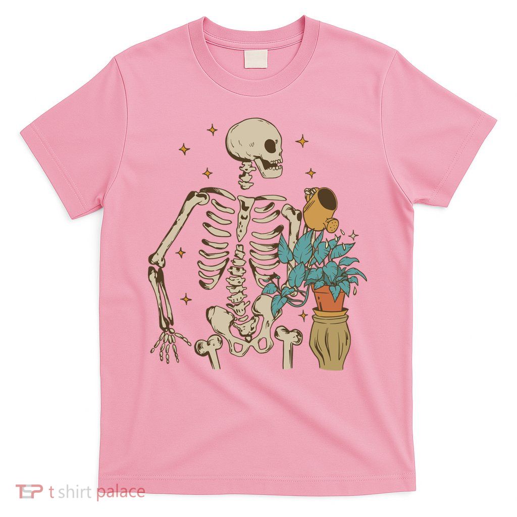 Skeleton Spring Garden Plant T-Shirt