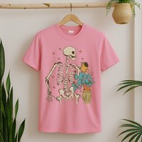 Skeleton Spring Garden Plant T-Shirt