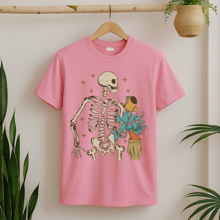 Skeleton Spring Garden Plant T-Shirt