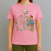 Skeleton Spring Garden Plant T-Shirt