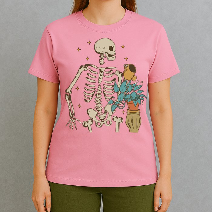 Skeleton Spring Garden Plant T-Shirt