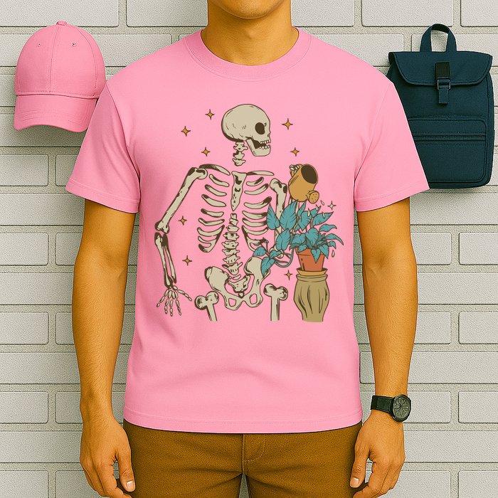 Skeleton Spring Garden Plant T-Shirt