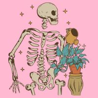 Skeleton Spring Garden Plant T-Shirt