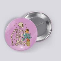 Skeleton Spring Garden Plant Button