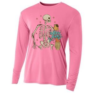 Skeleton Spring Garden Plant Cooling Performance Long Sleeve Crew