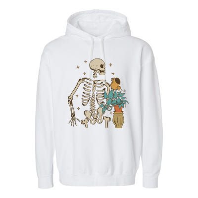 Skeleton Spring Garden Plant Garment-Dyed Fleece Hoodie