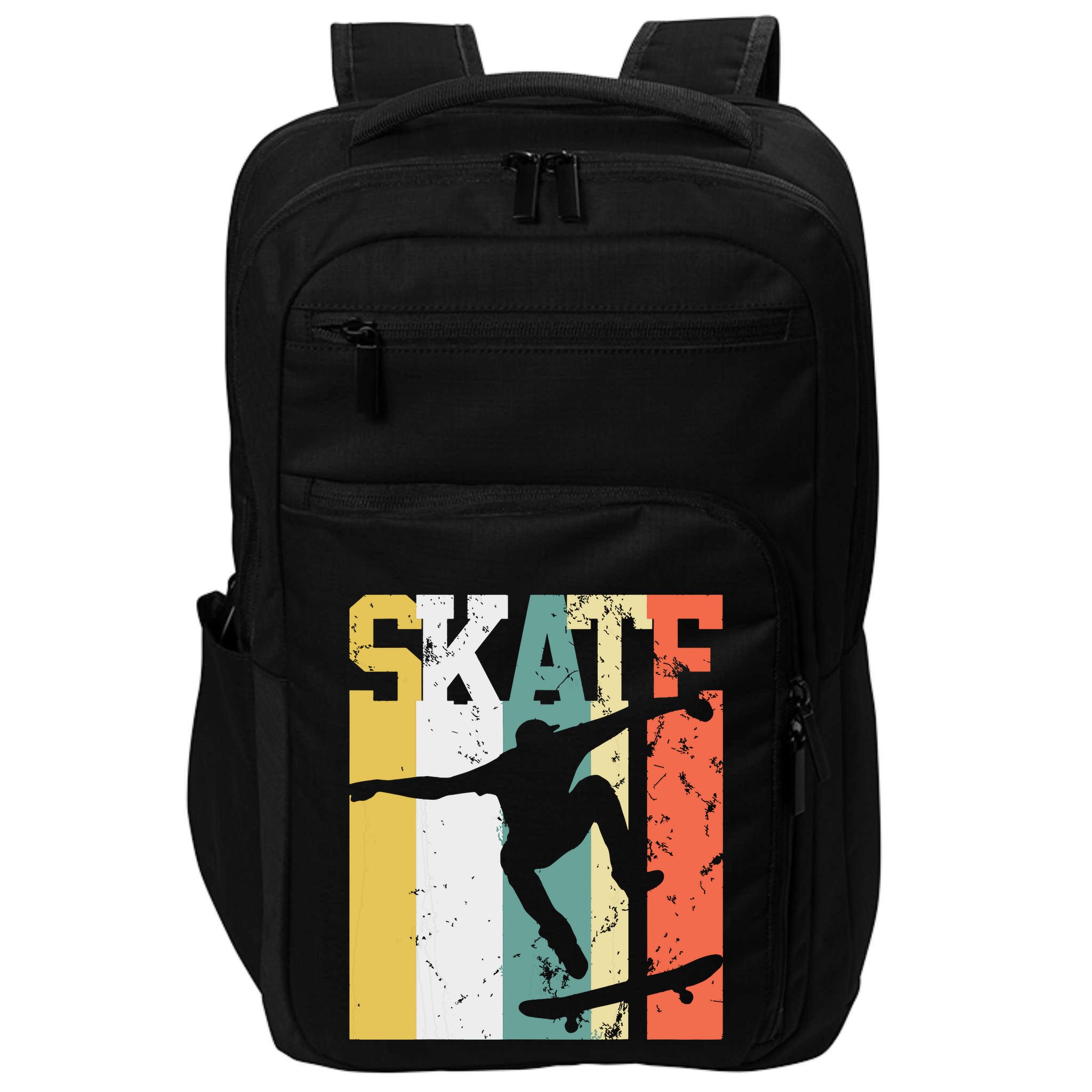 Skate Skateboarder Gift Skateboard Retro Impact Tech Backpack