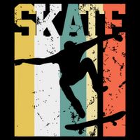 Skate Skateboarder Gift Skateboard Retro Impact Tech Backpack