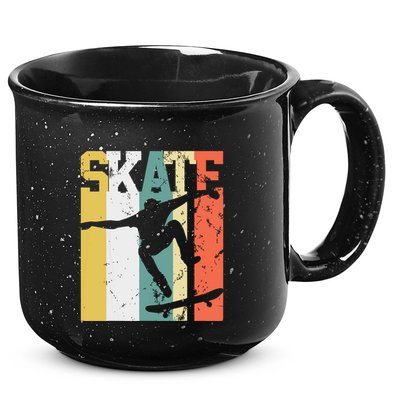 Skate Skateboarder Gift Skateboard Retro 15oz Campfire Ceramic Mug