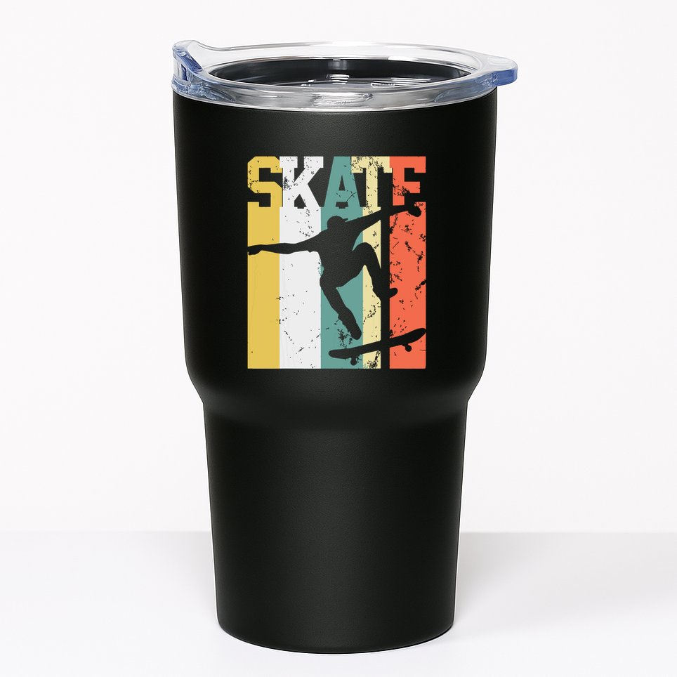 Skate Skateboarder Gift Skateboard Retro Tumbler
