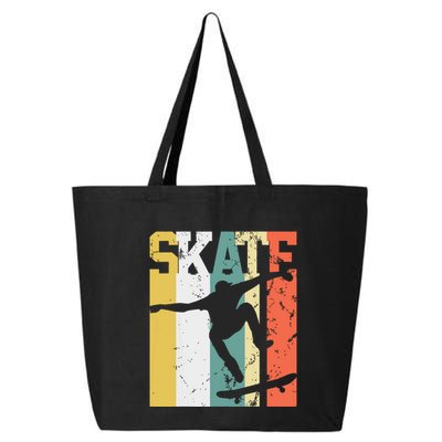 Skate Skateboarder Gift Skateboard Retro 25L Jumbo Tote